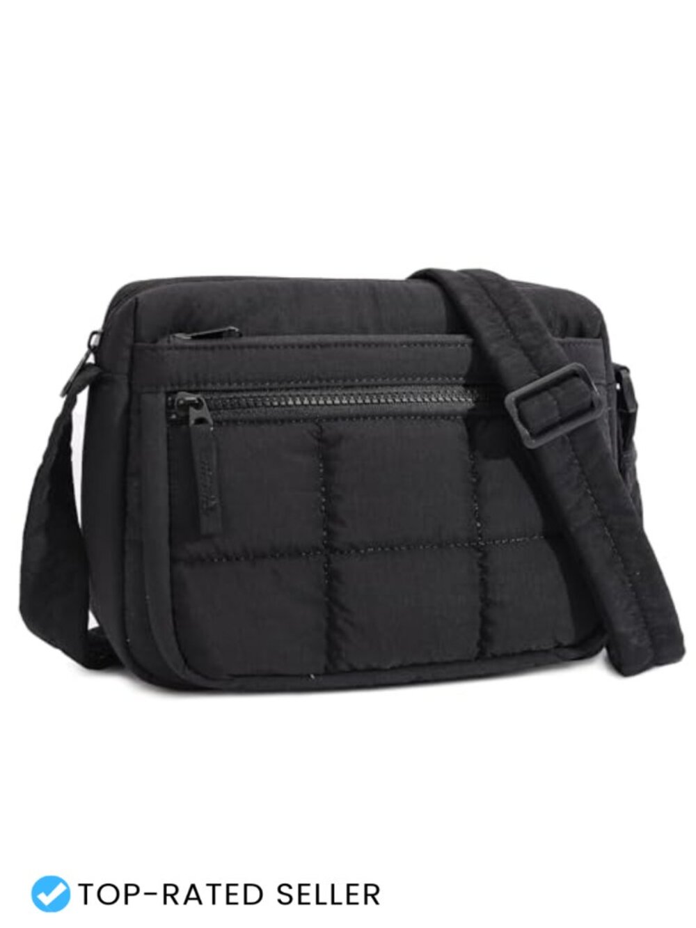 Quilted Nylon Crossbody Bag Lightweight Travel Purse